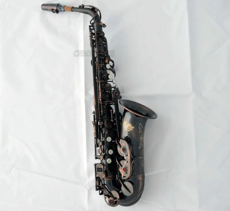 

Professioanl Red Antique Brass TaiShan Alto Saxophone Sax Eb High F# With case