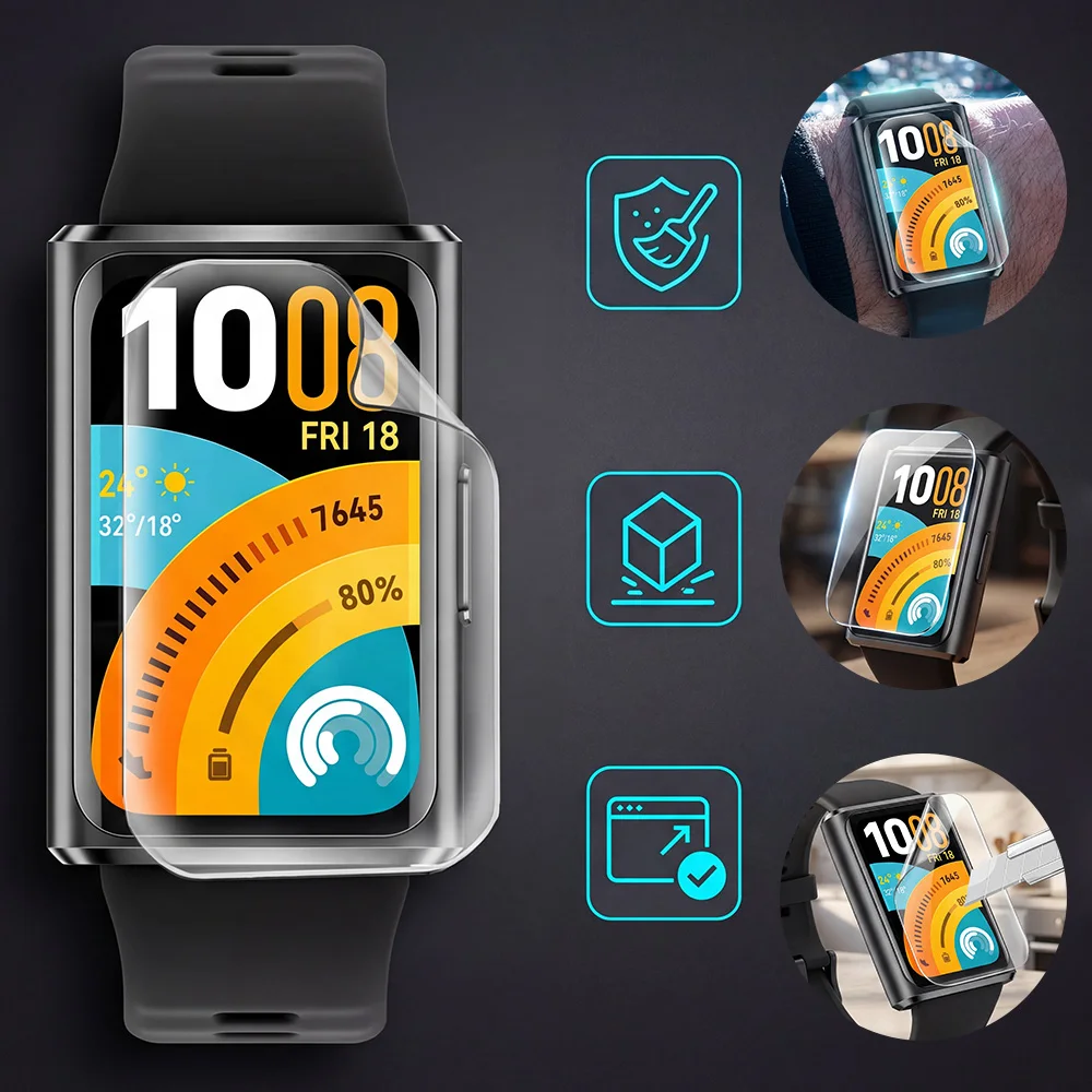 3 Pcs Soft TPU Hydrogel Film For Huawei Band 11 Pro Screen Protector Anti-Scratch Cover Glass Huawei Band 11 Full Coverage Film