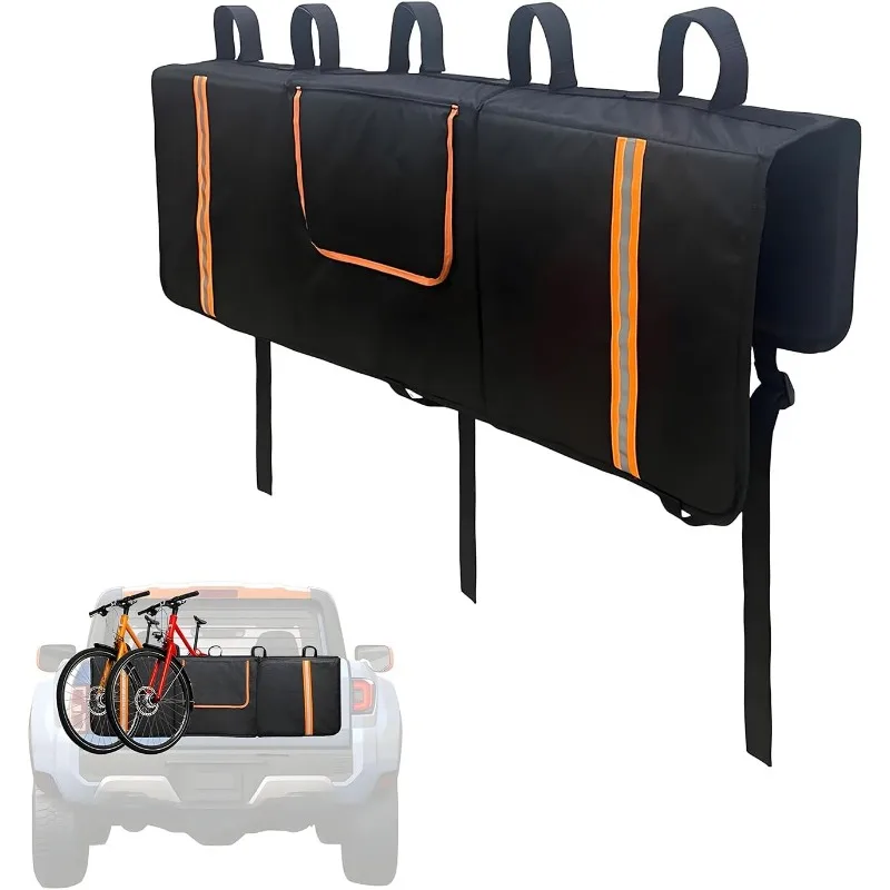 وسادة الباب الخلفي للدراجة الجبلية مقاس 53 بوصة مع شريط عاكس وحقيبة أدوات، مناسبة للشاحنات المدمجة والمتوسطة الحجم #1
