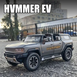 1:24 Hummer EV SUV  Off-Road Alloy Car Die Cast Toy Car Model Sound and Light Children's Toy Collectibles Birthday gift