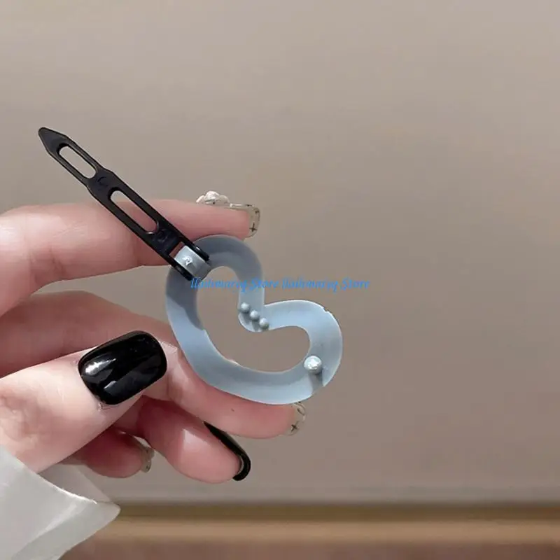 

573b Сердечные волосы Barrette Hair Clip Plastic Material Hair Pired подарок для девочек -детей