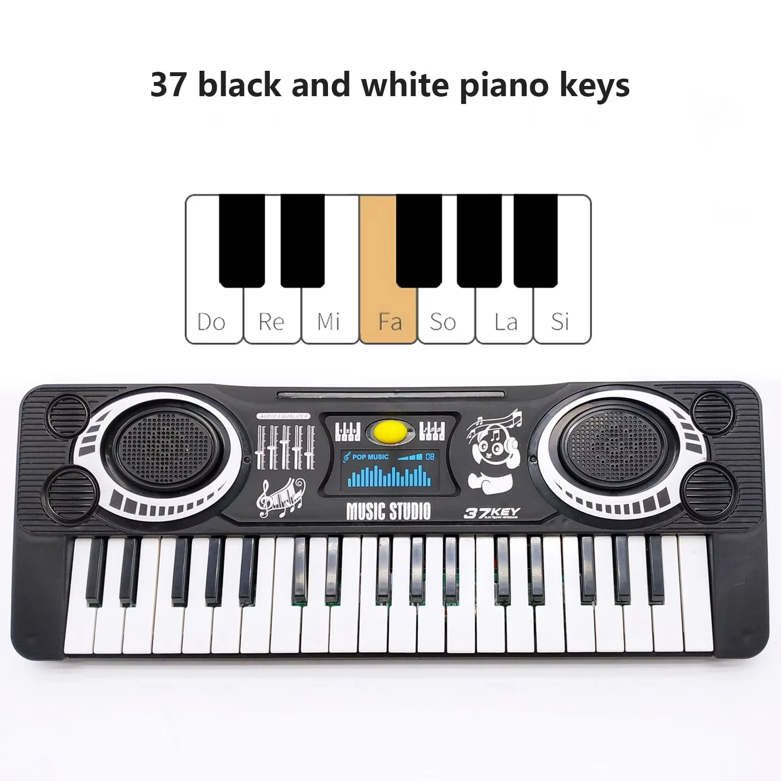 37/61 キー電子キーボードピアノ子供初心者向け、ポータブルデジタル楽器おもちゃマイク付き教育ギフト