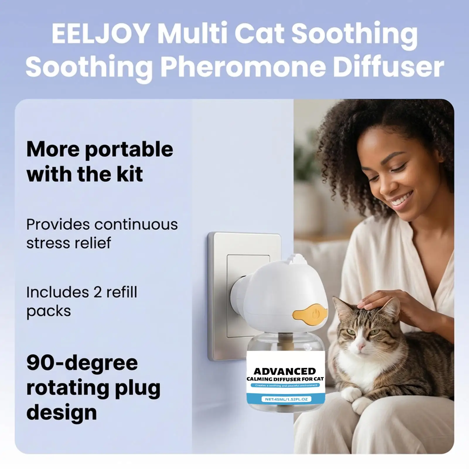 Cat Pheromone Diffuser Gentle Natural Soothing Kitten Supplies Cat Calming Plug In Pheromone Diffuser For Pee Spraying Fighting