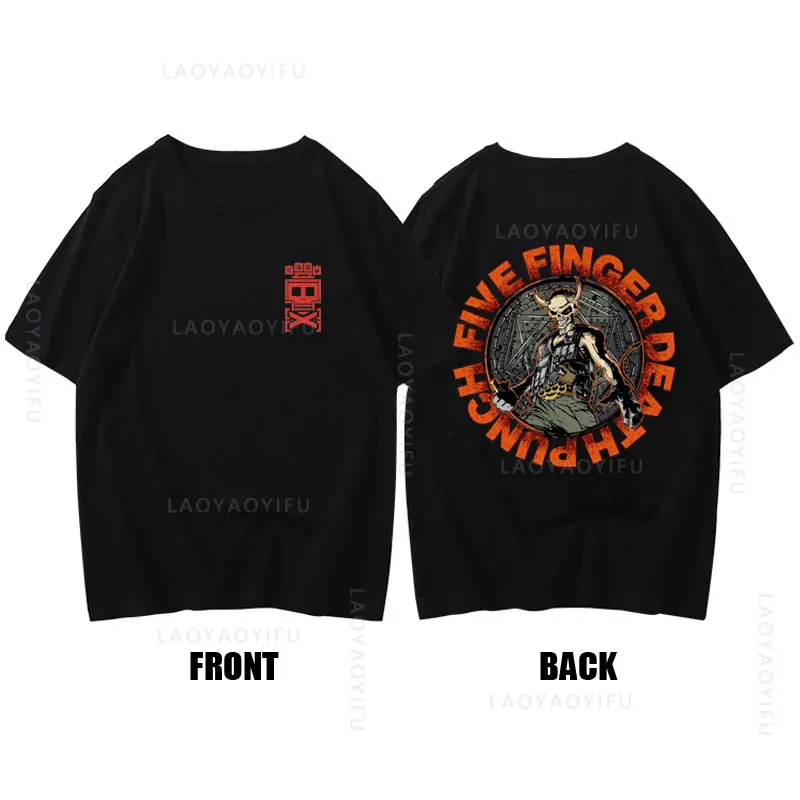 

Hot Sale Five Finger Death Punch Theme 100%Cotton Double-sided T-shirt Graphic Youth Cloth Streetwear 2024 Fashion Men T Shirt