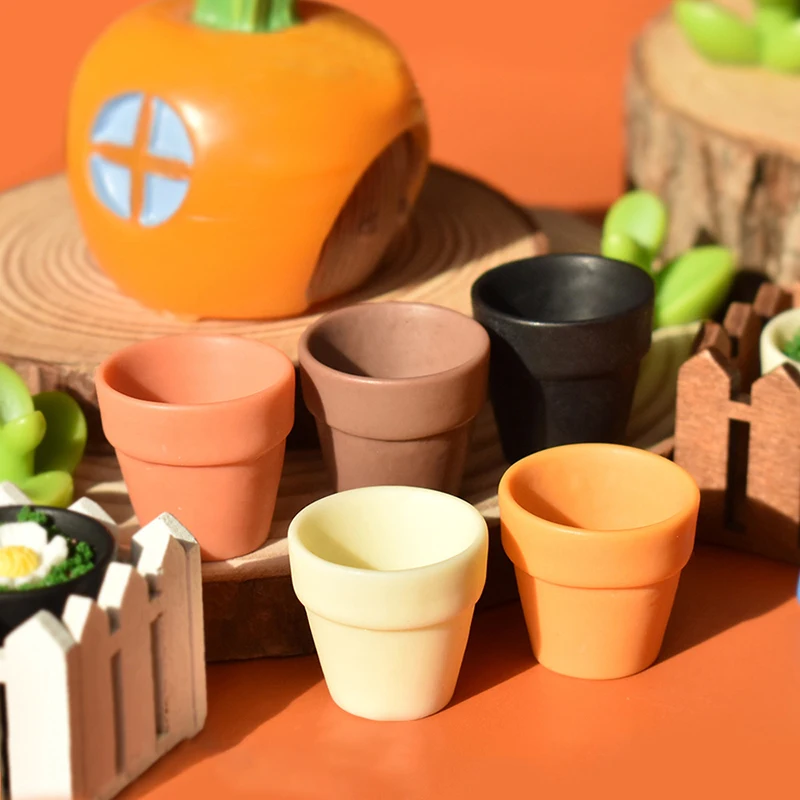مجموعة أواني الطين لبيت الدمى الجنية، مزارعي زهور الراتنج المصغر، حزمة من 10 إكسسوارات للحديقة. #3