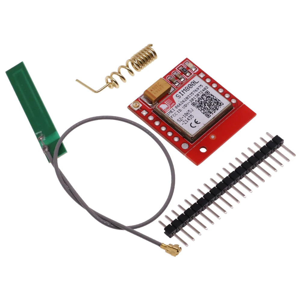 Najmniejszy moduł GSM SIM800L GPRS zestaw karta MicroSIM płyta główna czterozakresowy Port szeregowy TTL z anteną DIY — zdjęcie 2