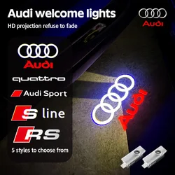 Led logo Car Door Welcome Light For Audi A4 B5 B6 B7 B8 B9 A1 A3 8V 8P 8L A6 C5 C6 C7 A5 A7 A8 Q3 Q5 Q7 TT S3 S6 Sline Quattro