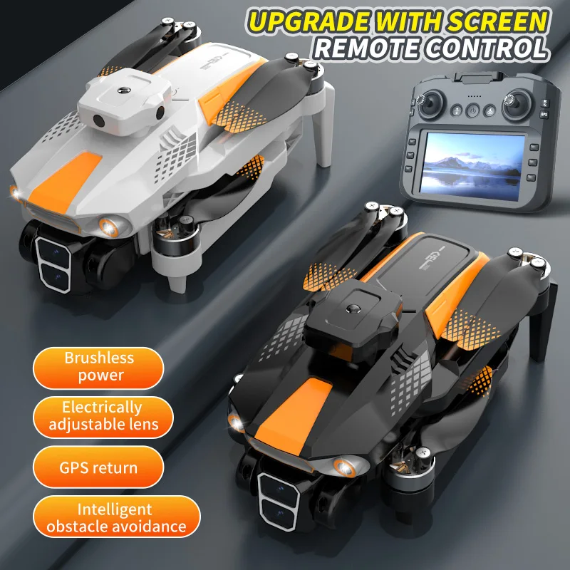 LF669 Drones RC Pantalla de 4,5 pulgadas control remoto 4K HD Cámara dual profesional 360 °   Regalo de juguetes de cuadricóptero para evitar obstáculos