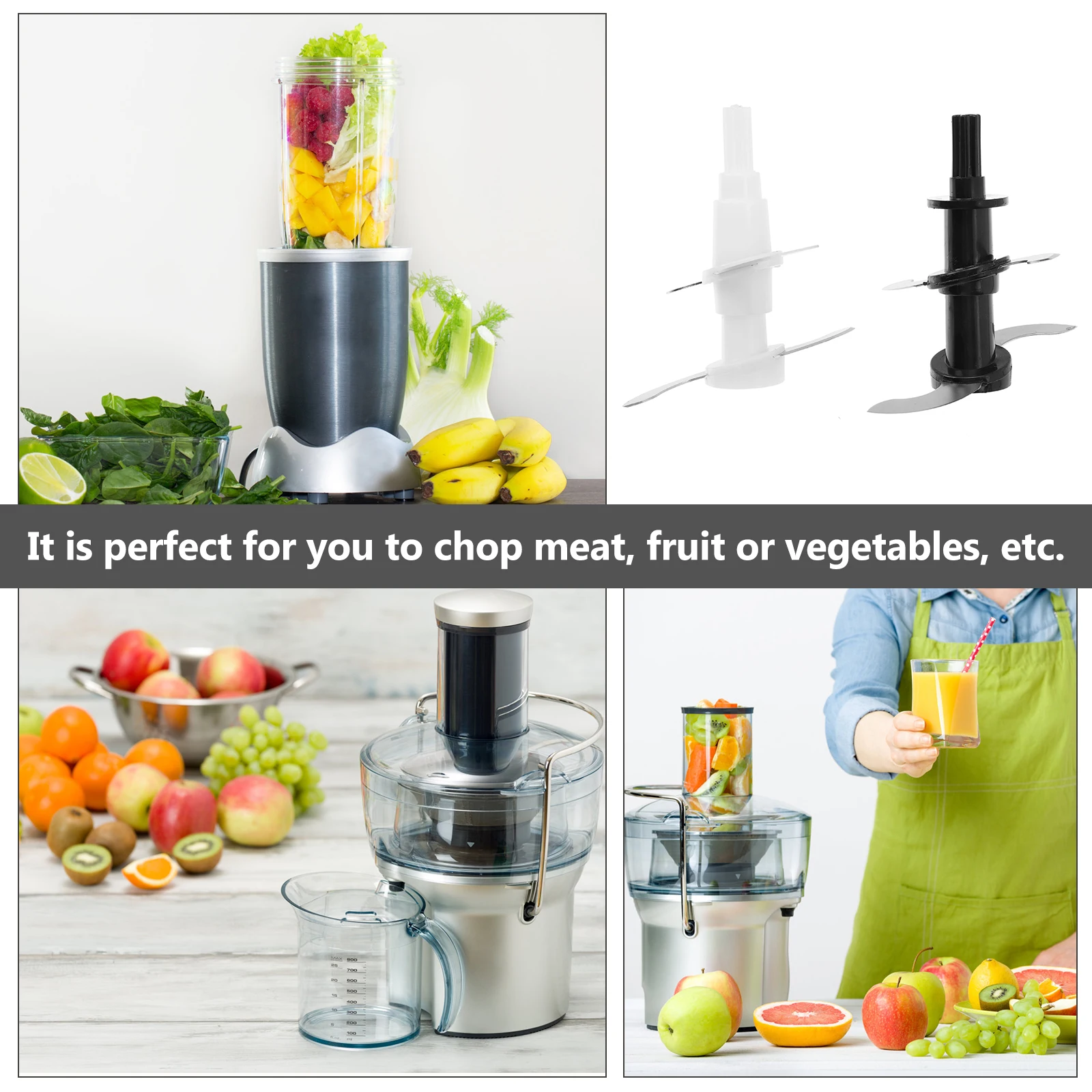 

2pcs Stirrer Blades Replacement For Meat Mincer Four Blades Whirlwind Cutting Home Use Cooking Machine Blade