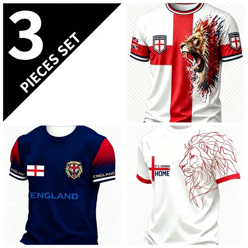 Lion & Cross Graphic Short Sleeve T-Shirt Rose  Casual Tee Sport Print Breathable Daily Top For Men Women