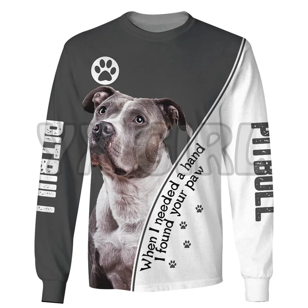 Never Underestimate An Old Man With A Pit Bull 3d All Over Printed Sweatshirts Men For Women Pullovers Unisex Tops 01