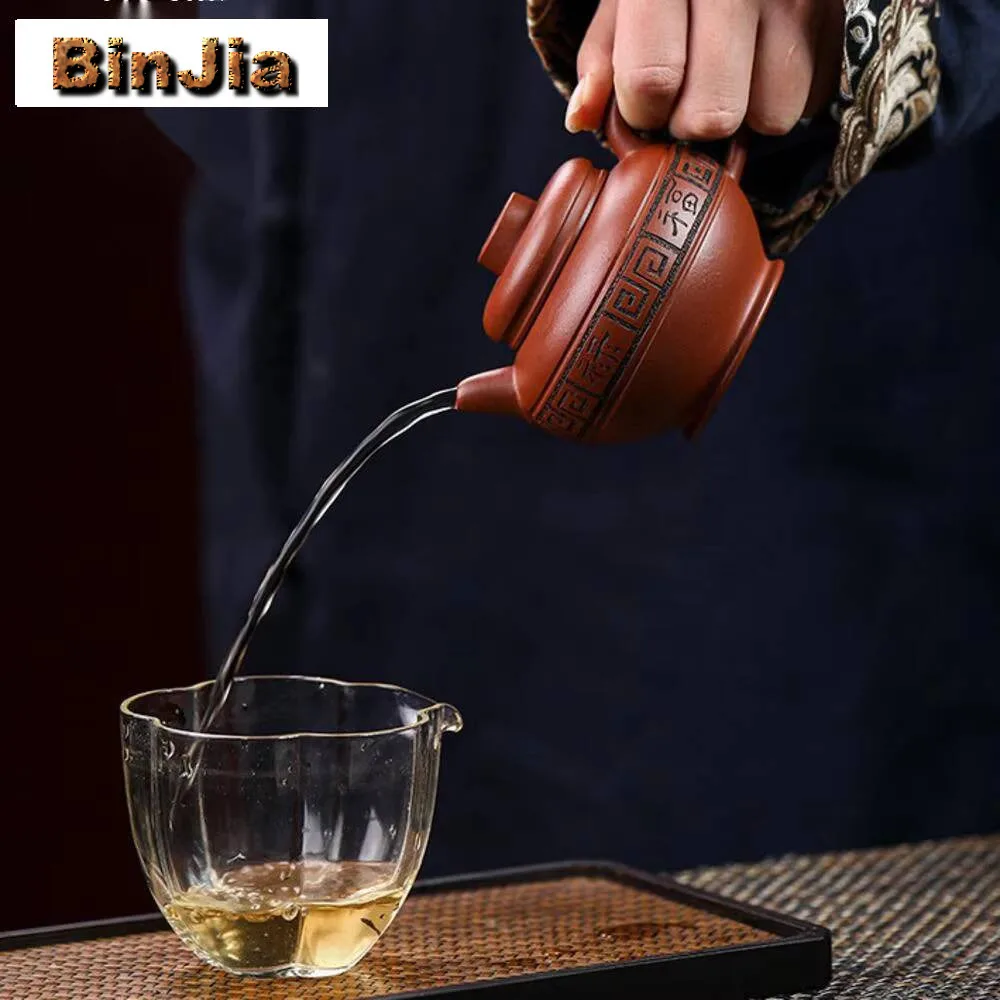 200 مللي الصينية ييشينغ الأرجواني الطين براد شاي التقاليد الخام الخام Dicaoqing الطين إبريق الشاي الجمال Infuser غلاية اليدوية Zisha Teaware #5