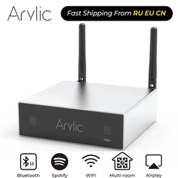 Arylic A50 + Home WiFi e amplificatore multiroom digitale HiFi Stereo di classe D compatibile con Bluetooth con equalizzatore Airplay App gratuita