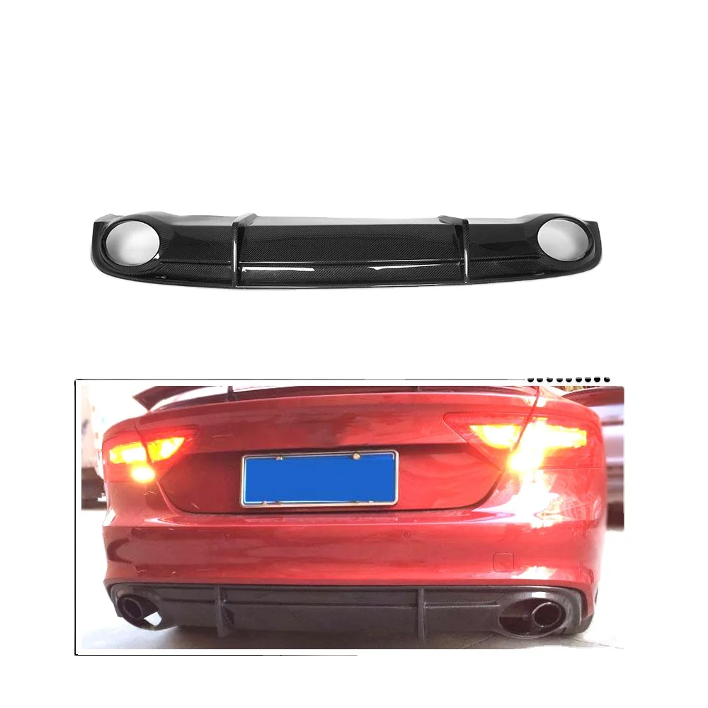 

Suitable for The A7 RS7 style carbon rear bumper air diffuser is Suitable for Audi S-Line 2011-2014