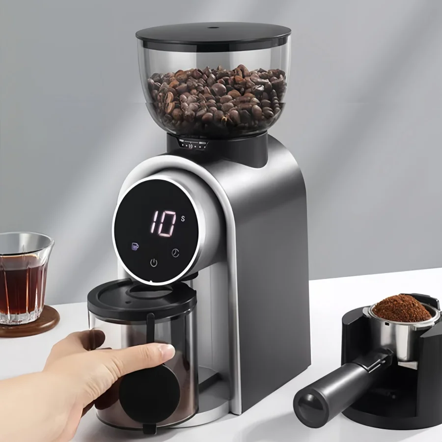 

Electric Coffee Maker 420 Stainless Steel Burr Grinder With 25-Level Grinding Degree Adjustment Independent Powder Bin 160g