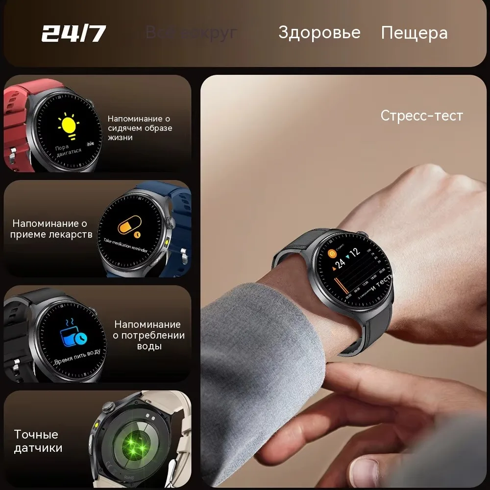Smart Watch ECG+PPG Blood Pressure Blood Oxygen Monitor Health Clock BT Call Body Fat Analysis Smartwatch Men Women Bracelet