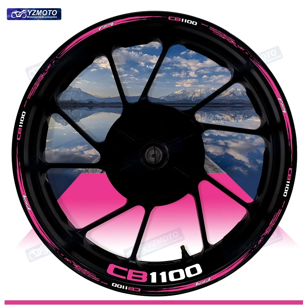 

For Honda CB1100 Motorcycle 17 Inch Front And Rear Wheel Sticker Hub Decal Racing Reflective Waterproof Decorative Rim Stickers