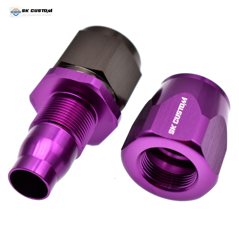 Pipa Minyak Universal Perempuan Ditempa Ujung Selang Kawat Pas Dikepang Tabung Minyak Adaptor Radiator Minyak Fitting Paduan Aluminium AN6 AN8 AN10
