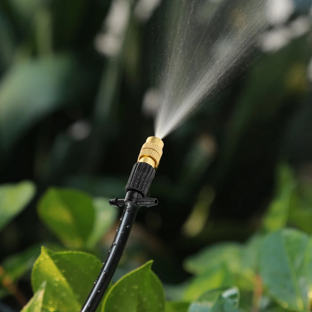 5pcs Adjustable Sprinkler Head Copper Water  Automatic Spray Misting Tip Nozzles Home Garden Planting Elements