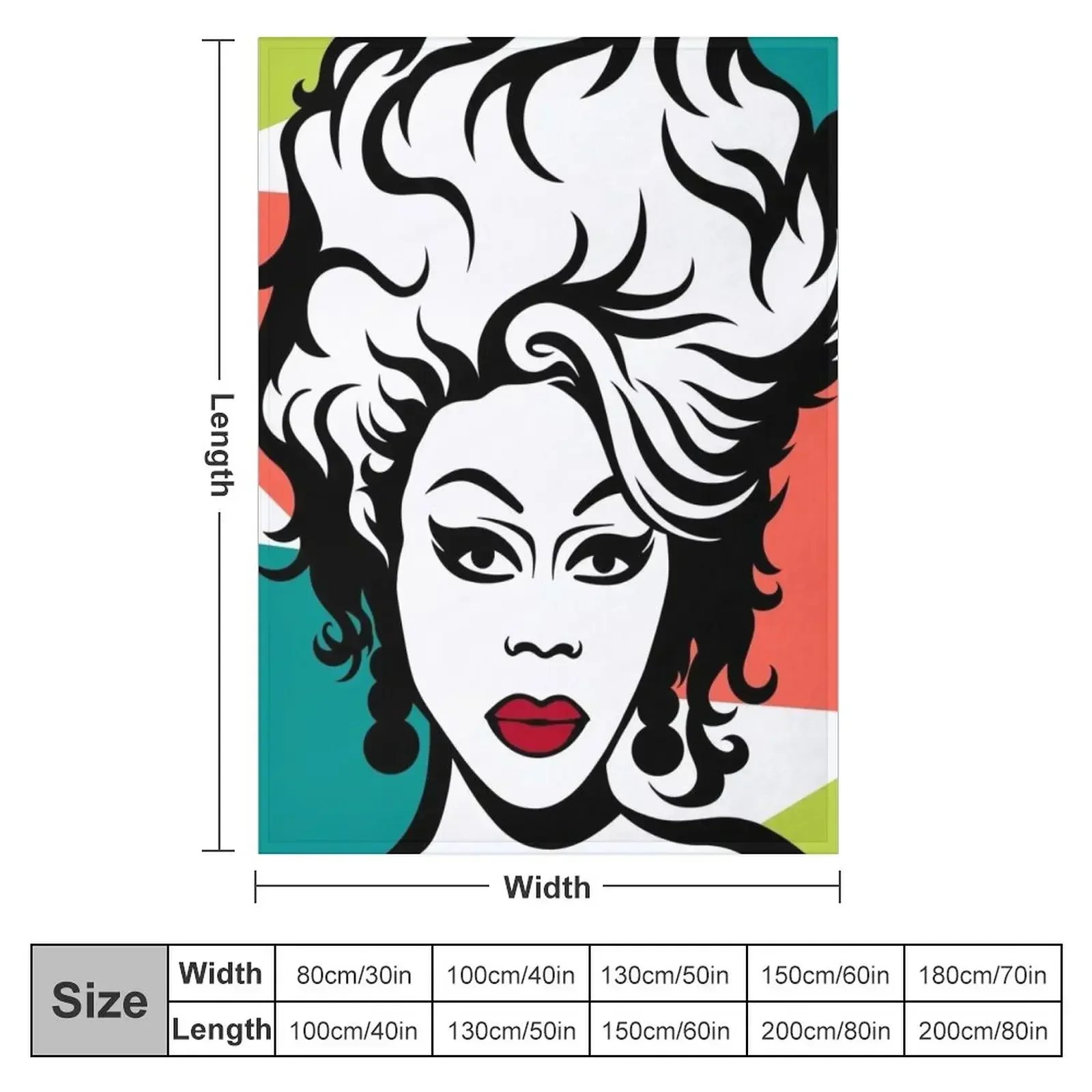 RuPaul Pop Art Throw Blanket couch cozy soft plush fuzzy picnic outdoor blanket