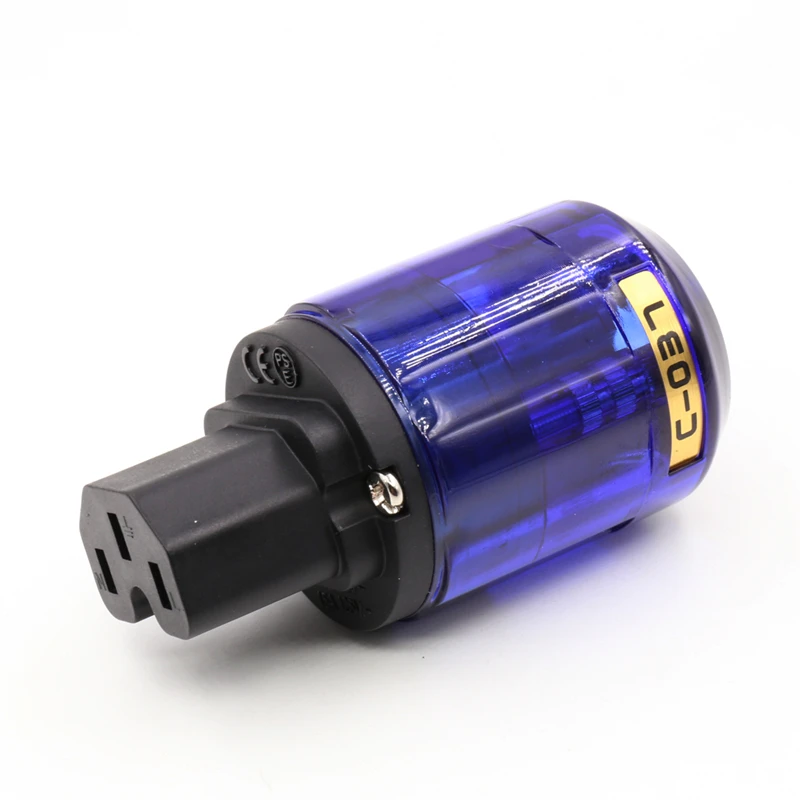 C037R 2 قطعة جودة عالية الروديوم مطلي الشكل 8 IEC أنثى المقبس التوصيل HIFI IEC موصل