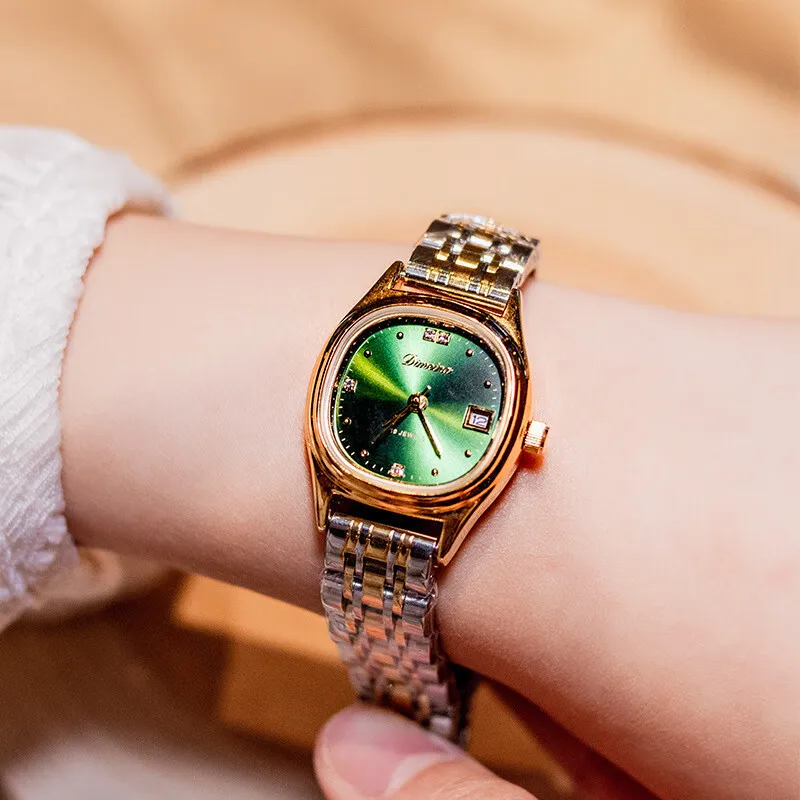 

Elegant Women'S WristwatchSquare Stainless Steel StrapDate DisplayVintage StyleHighQuality Women'S Watch Perfect Gift For Women.