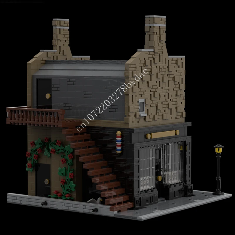 2327PCS Modulaire Vleespastei/Kapper MOC Creatieve street view Model Bouwsteen Architectuur DIY Onderwijs Assemblage Model speelgoed