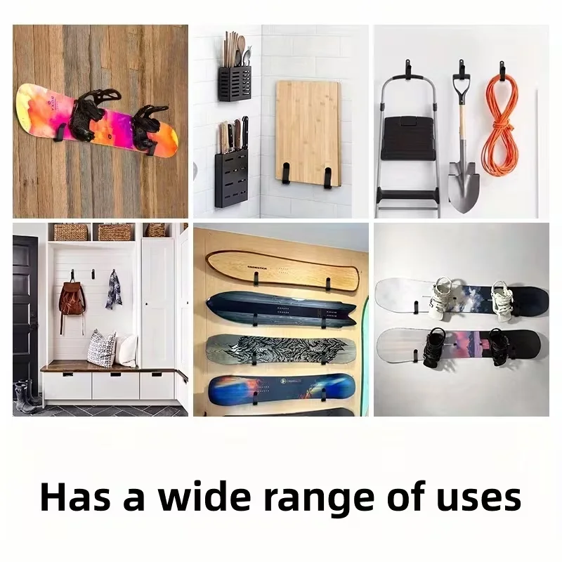 2Pcs Snowboard Wand Halterung Clips Halter Wand Rack Skateboard Wand Halterung Display Indoor Surfbrett Lagerung Rack Für Zimmer Garage