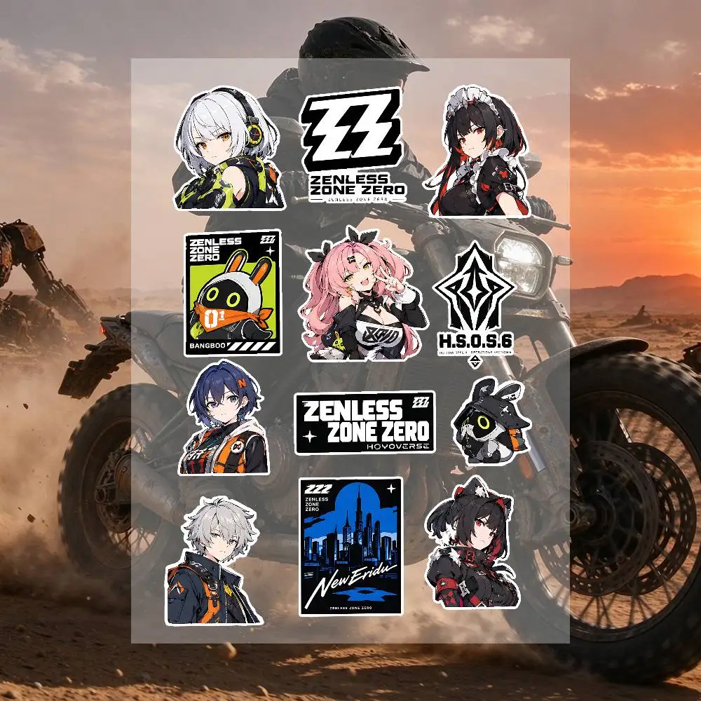 Z-Zenless Zone Zero Stickers Moto Sticker Auto Body Bumper Windows Motorcycle Laptop Walls Vinyl Decal Car Tuning Accessories