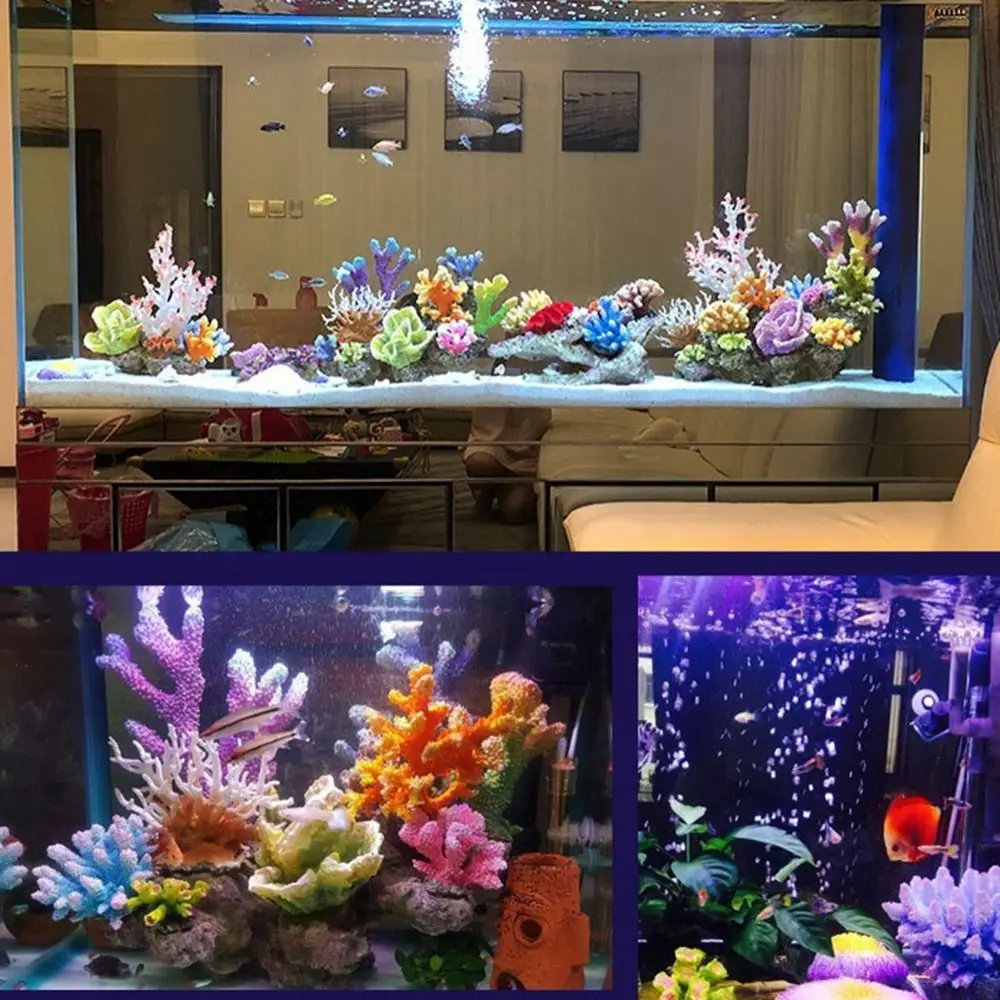 Resin Artificial Coral Model Landscape Making Desktop Adornment Fish Tank Ornaments Simulation Tabletop Decoration