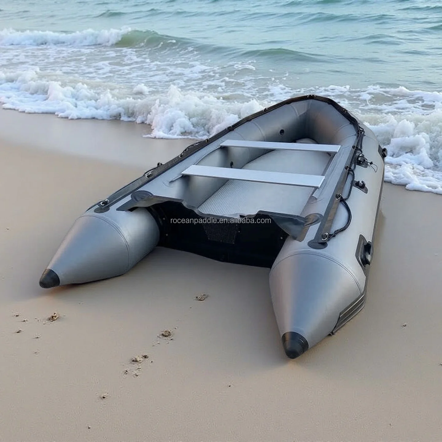 

3.2m 4 5 6 Person Inflatable Fishing Boat Rowing Kayak Canoe Air Floor With Free Accessories