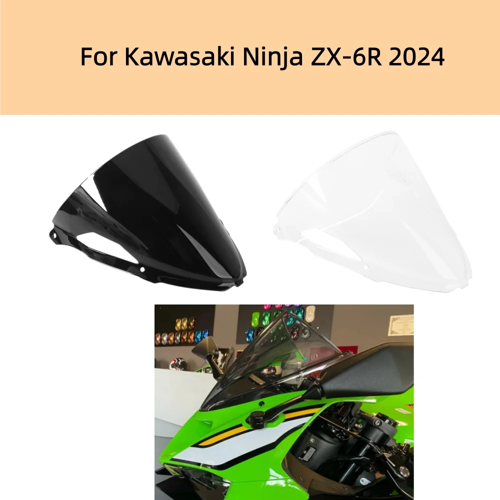 

ZX6R For Kawasaki Ninja ZX-6R 2024 Deflector Protector Motorcycle Accessories Windscreen Windshield Double Bubble ZX-6R ZX 6R