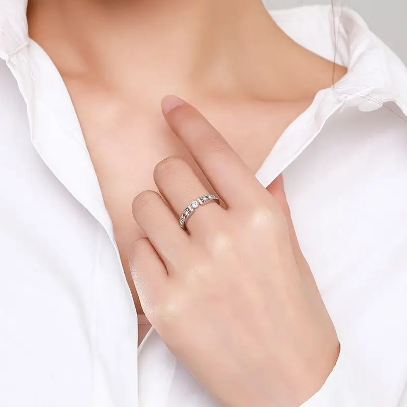 S925Sterling Silver Ring Female Sun Moon Star Hollow-out Elegant All Match Index Finger Elegant and PersonalizedinsNormcore styl