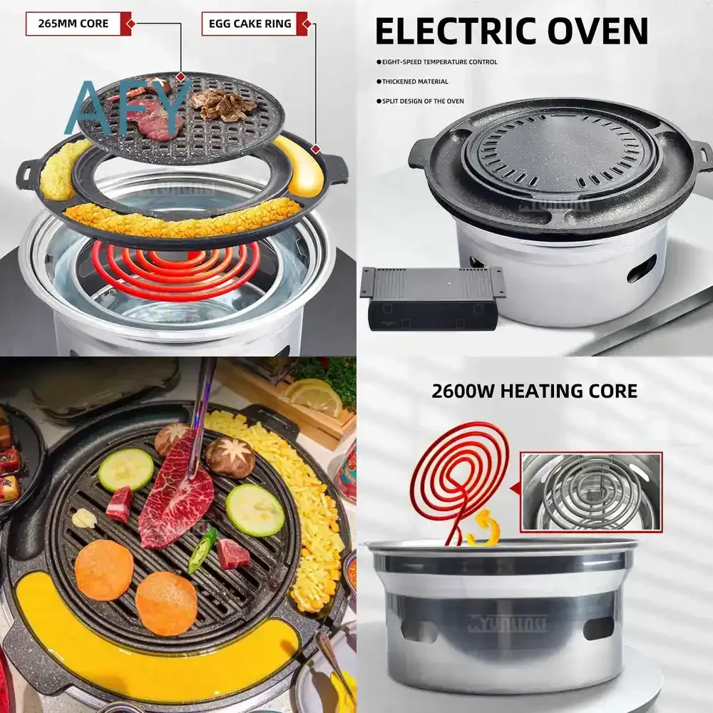 Korean Style Cheese Grill Oven for Commercial Electric Oven for Smoke Exhaust Barbecue Grill for Restaurant Kitchen for