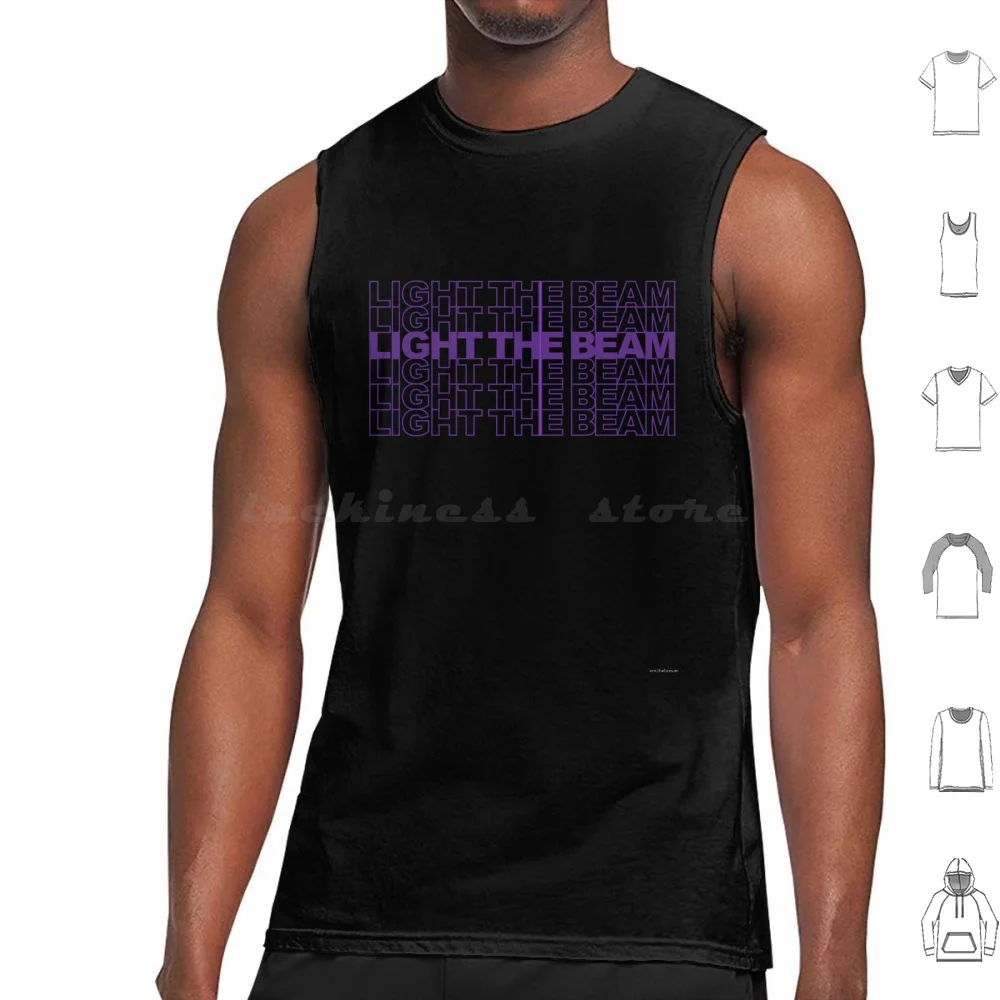 Light The Beam Basketball Retro Design Tank Tops Vest Sleeveless Light The Beam Beam Team Kings Kangs Sacramento Sactown