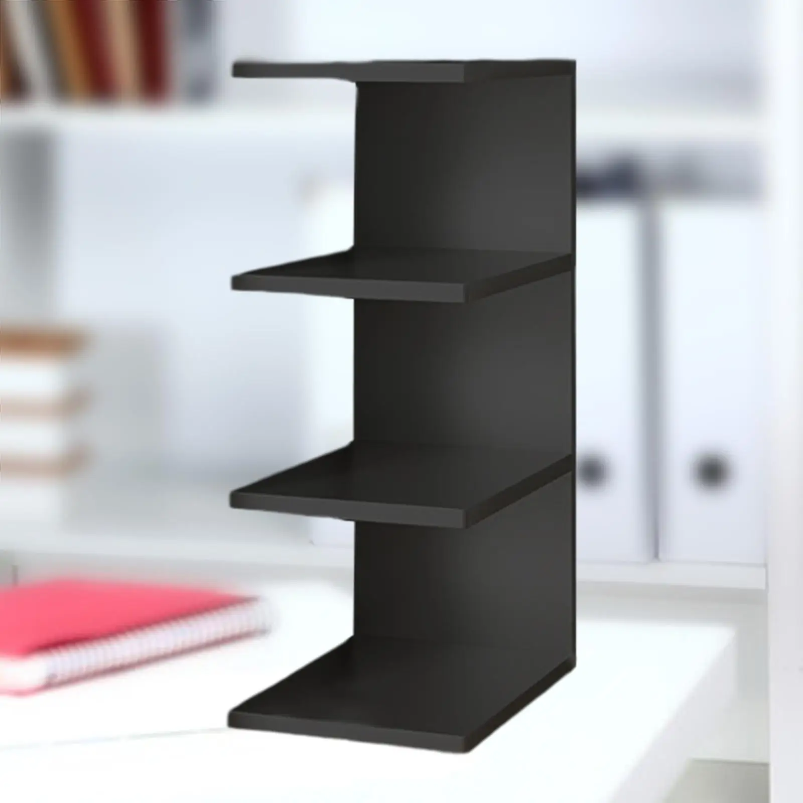Desk Book Shelf 3 Tier Portable Space Saving Versatile Desktop Organizer Display Stand for Bedroom Office Dorm Desktop Home