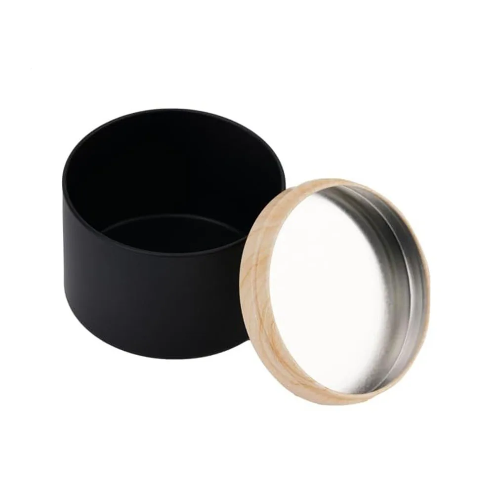 Barattoli per candele neri da 24 pezzi da 4 once, barattoli per candele rotondi in metallo con coperchi, utilizzati per riporre oggetti fai-da-te, forniture per la produzione di candele