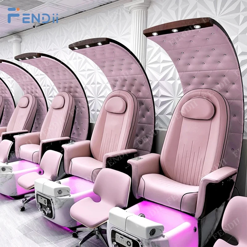 

Beauty Nail Salon Furniture European Professional High Back Foot Spa Massage Pedicure Chairs Luxury Modern