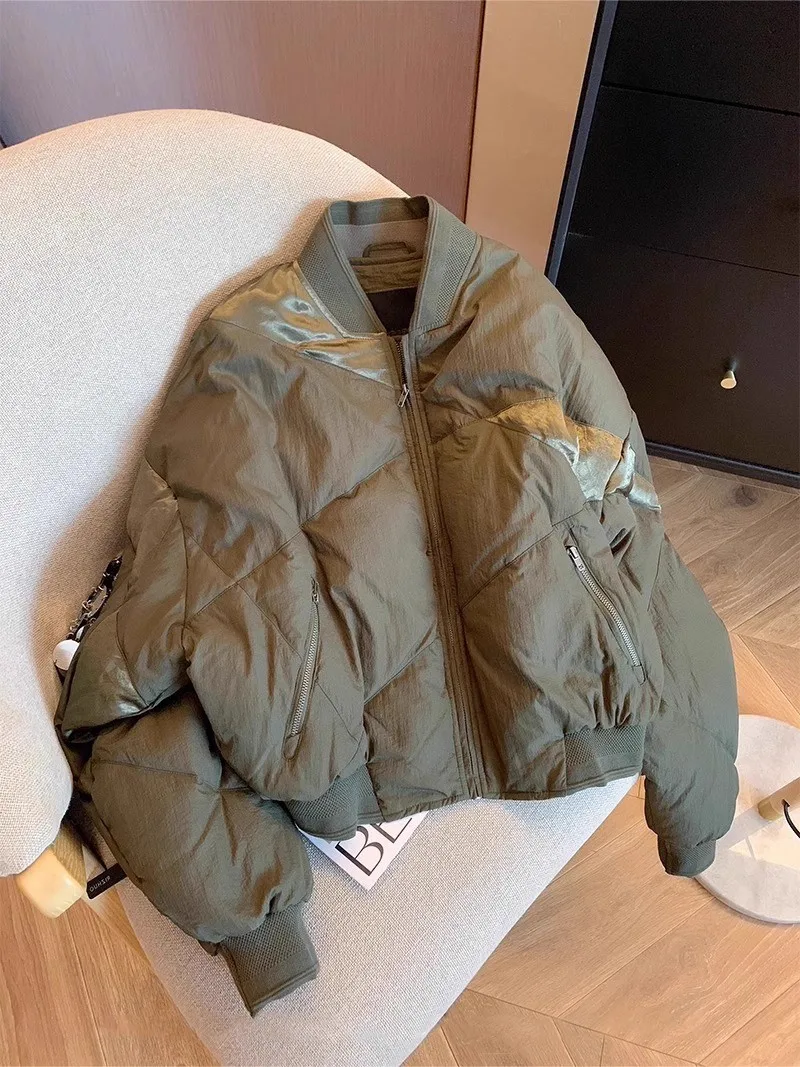 

Ретро-милитари куртка из хлопка с воротником-стойкой, в стиле пэчворк, теплая, женская, модная, весна-осень, плотная, дизайнерская