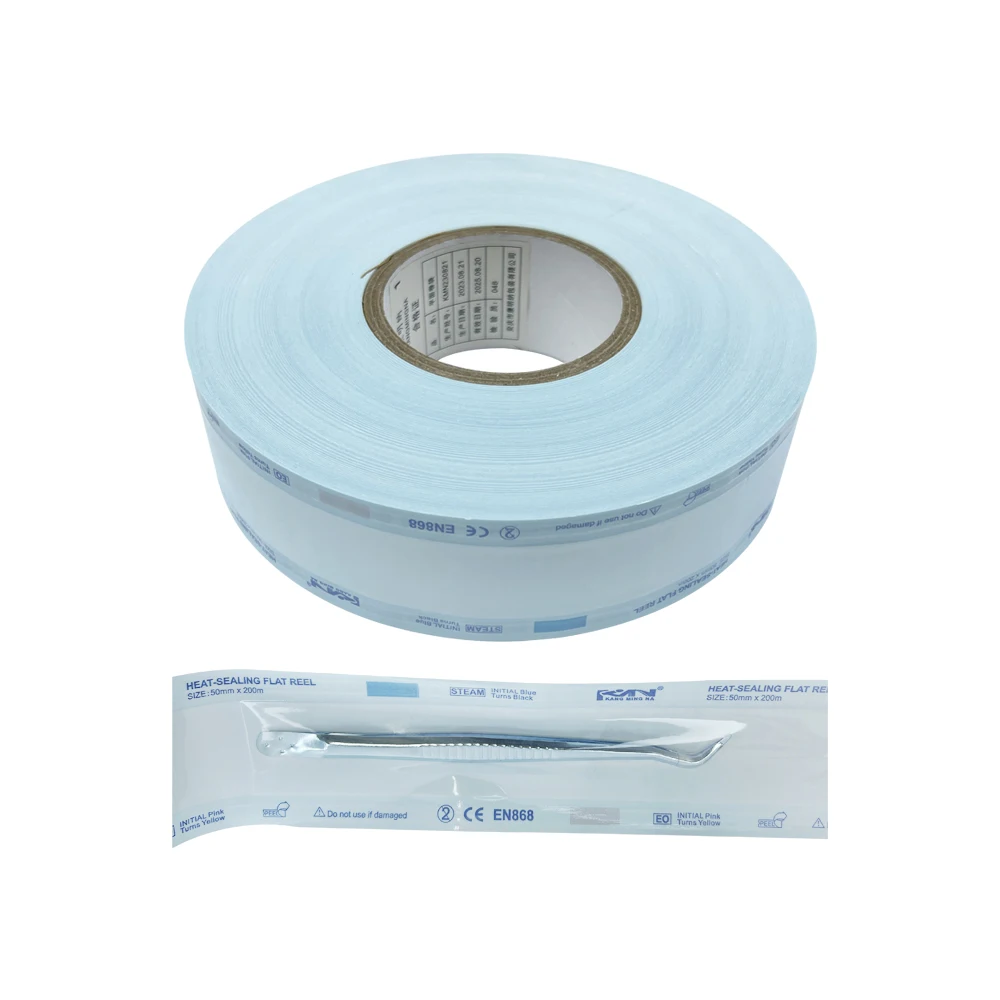 50mm x 200m Disposable Sterilization Pouches Self-Sealing Autoclave Sterilizer Bags Medical Grade Paper Dental Consumables New