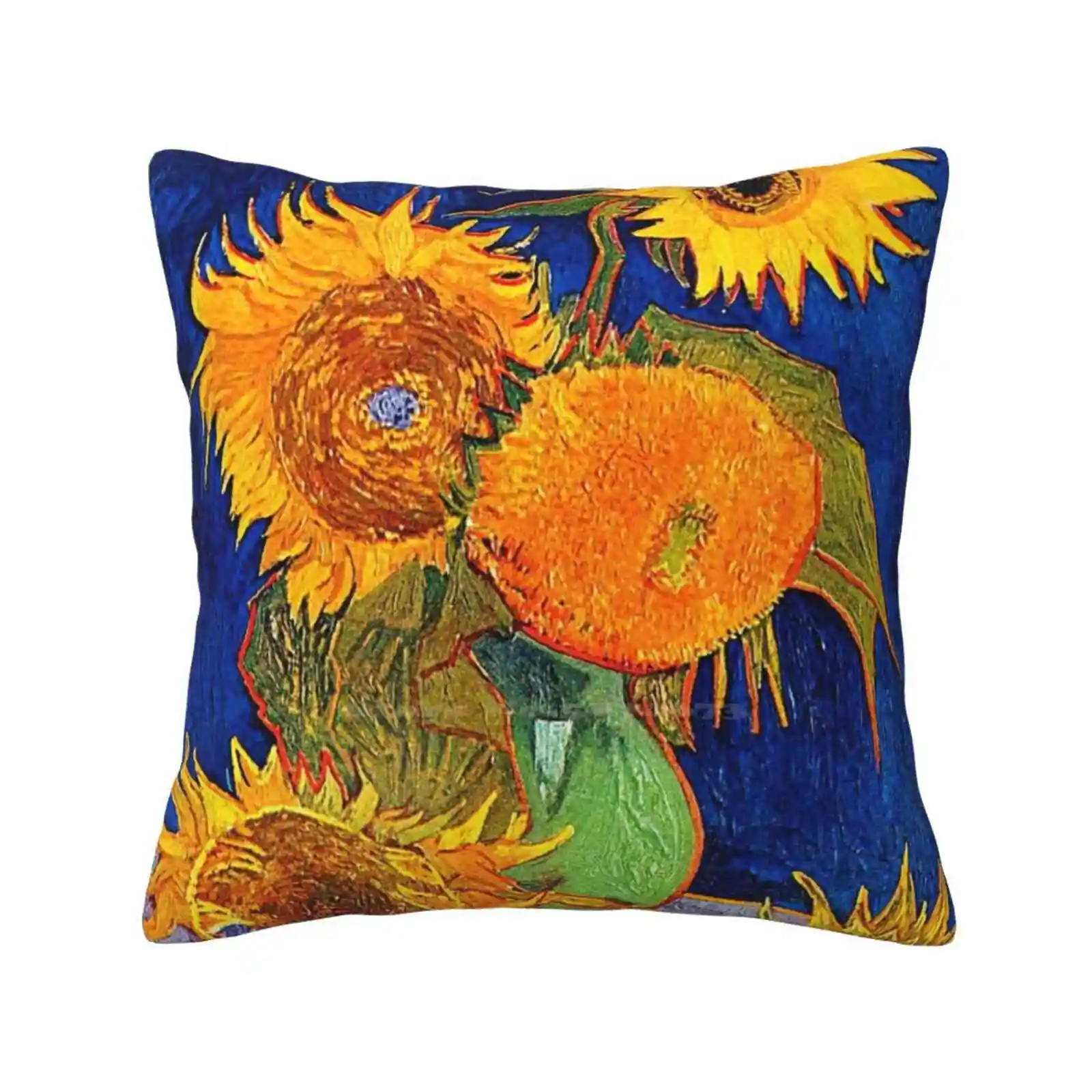 Van Gogh-Vase With Five Sunflowers Soft Comfortable Pillowcase Sunflowers Van Gogh Sunflowers Vincent Van Gogh Vase With Five