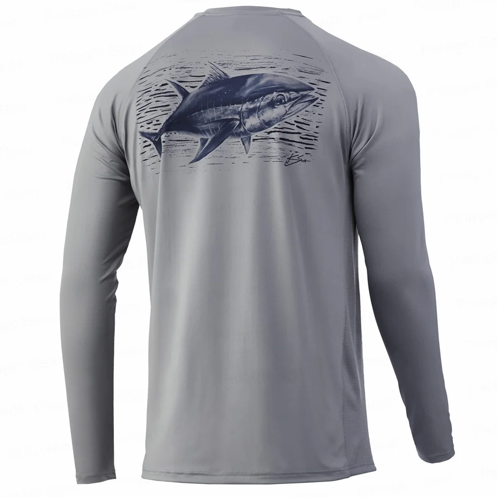HUK Fishing Shirt Summer Men Long Sleeve Fishing Performance Shirts Upf 50 Sun Protection T Shirt Breathable Jerseys Clothing