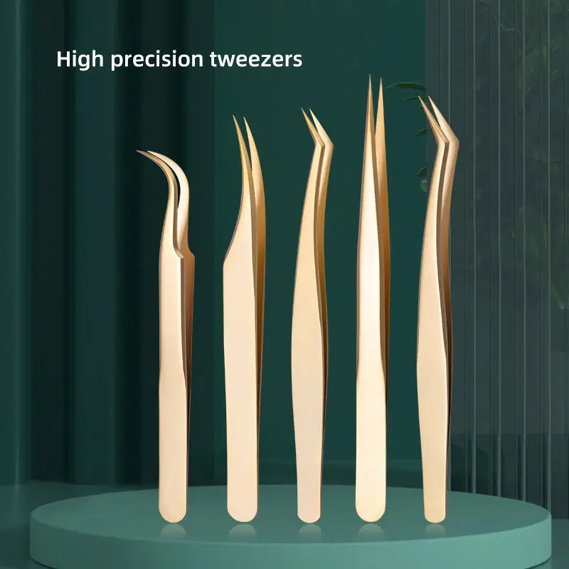 المهنية ملاقط رمش لاش تمديد الملقط تمديد الملقط الذهبي لاش الملقط مجموعة العلاج الحراري ملاقط رمش