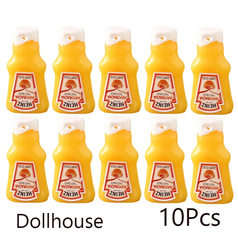 10 قطعة دمية مصغرة الفراولة صلصة مربى جرة المطبخ الغذاء اكسسوارات كاتشب صغير التظاهر اللعب الغذاء #1