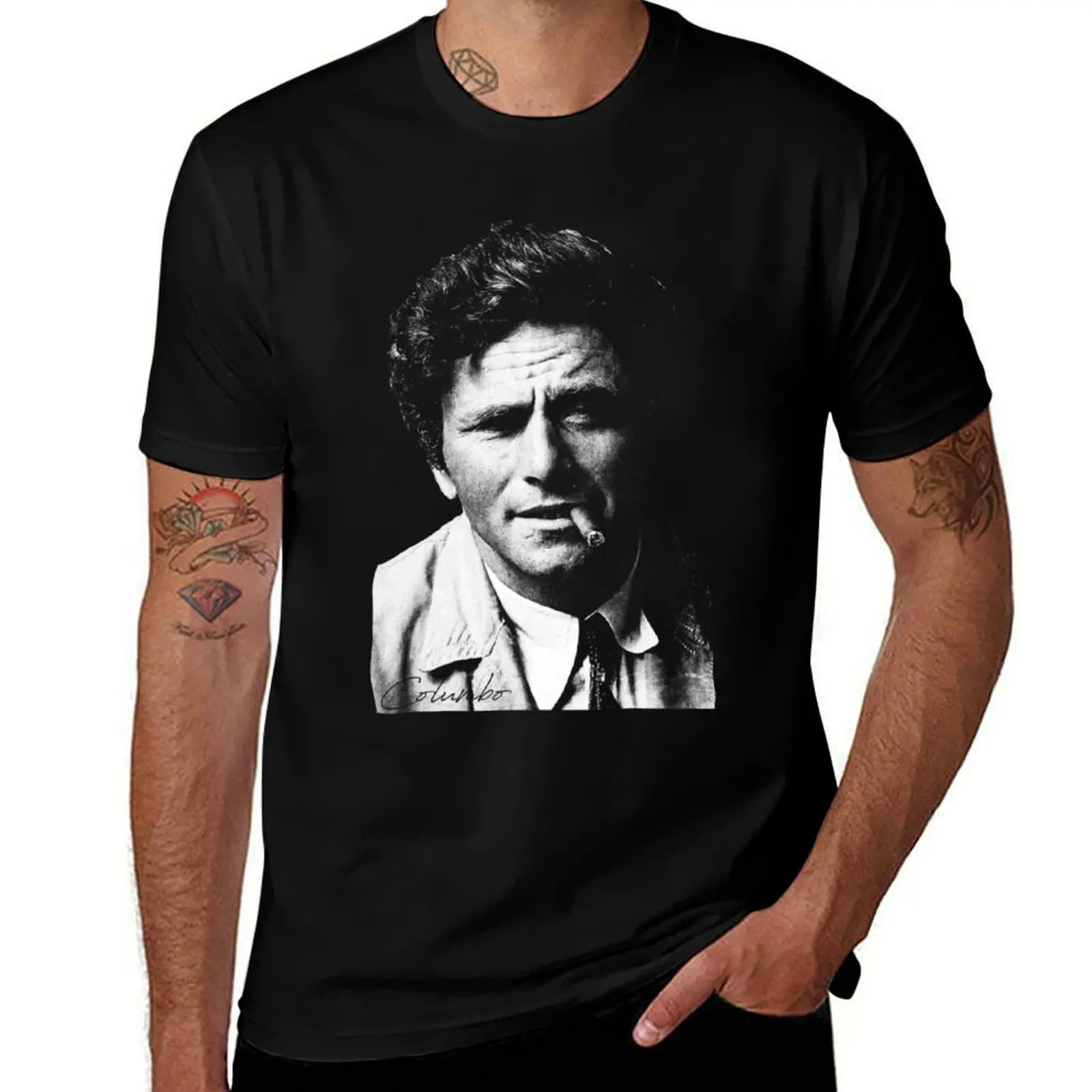 

Columbo Portrait T-Shirt animal prinfor boys hippie clothes T-shirts man vintage t shirt men