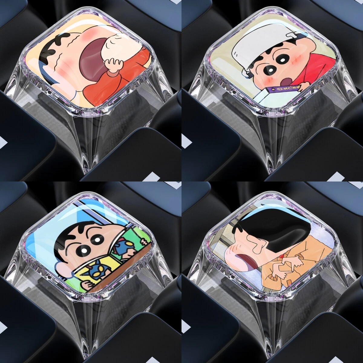 

Механические кейкапы DIY в стиле Crayon Shin-Chan: милые персонализированные колпачки для клавиш для ПК, подарок, игрушка