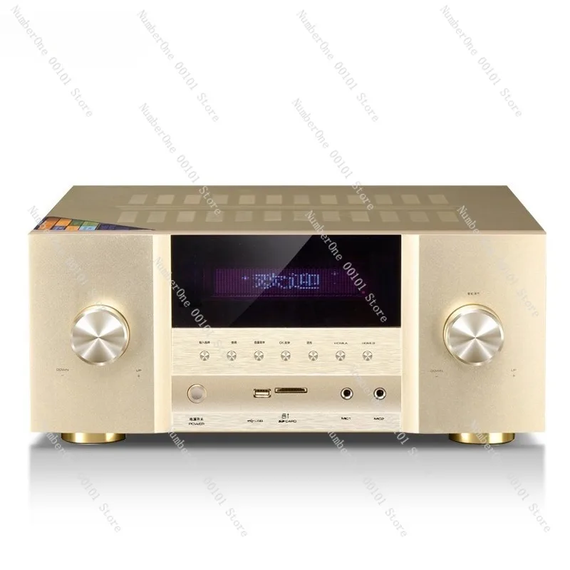 5.1 Channel Home Theater Amplifier High Power Audio Receiver Optical Fiber Coaxial Input 8K HD Support Karaoke Amplifier 110V
