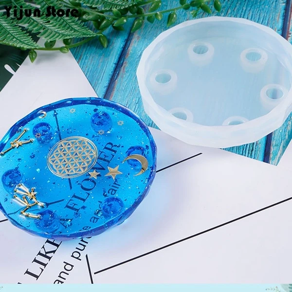 New Creative Mini Resin Table Mold Silicone Mold Epoxy Mold Exhibition Table Mold Diy Crafting Tools(Molds Only)