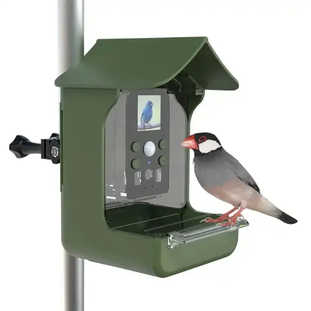 

Outdoor Garden Waterproof Smart Window Bird Feeder Wildlife Gazebo Feeding & Watering Supplies Bird Accessories with Camera