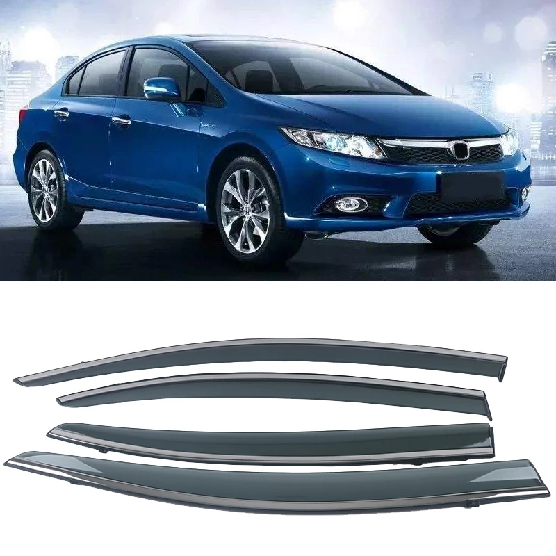 

Ветровой козырек дефлекторы для Honda Civic 9 седан 2012-2015 дверь боковое окно защитные дефлекторы от снега солнца дождя